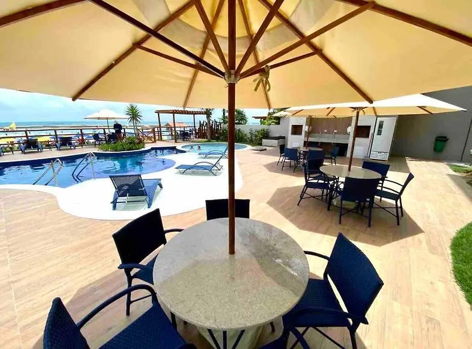 Exclusivo Apto em frente às piscinas naturais de Porto de Galinhas - Com vista frontal para o mar - Beira mar - Plage du Porto 101-1