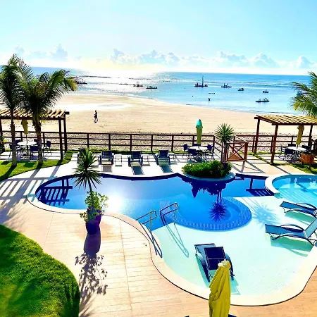 Exclusivo Apto em frente às piscinas naturais de Porto de Galinhas - Com vista frontal para o mar - Beira mar - Plage du Porto 101-2